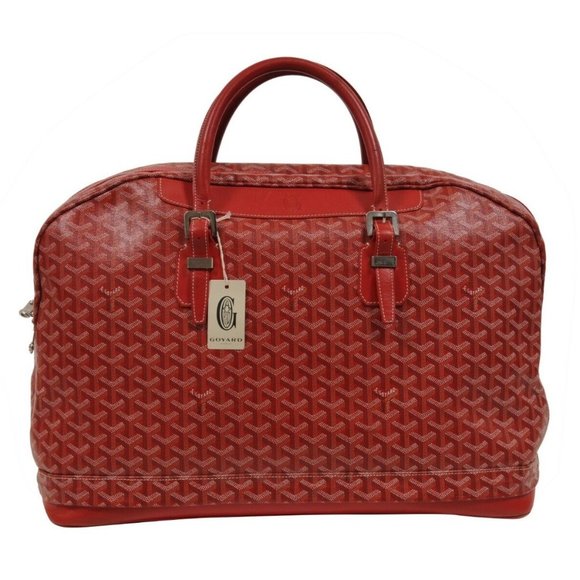 Goyard Other - Goyard Hotel Du Parc Red Duffle Bag Extendable Travel Carry On Luggage Boeing